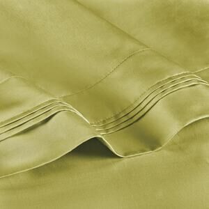 Egyptian Cotton King Pillowcases, 650 Thread Count, 2-Pieces in Olive Green